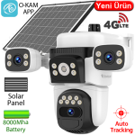 VSTARCAM (BG621SR-4G) 3x2MP 4MM 4G ÇİFT YÖNLÜ KONUŞMA İNSAN TAKİBİ 8000MAH 256GB SD SOLAR KAMERA