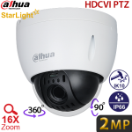 DAHUA (SD42216DB-HC) 1/2.8 CMOS 2MP 16X IK10 IP66 STARLIGHT HDTVI PTZ KAMERA 