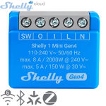 SHELLY (1 Mini Gen4) SMART SWITCH ROLE 1 KANAL 8A (Wi-Fi, Zigbee, Matter, Bluetooth) (29x34x16mm)
