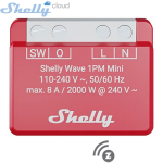 SHELLY (Wave 1PM Mini) SMART SWITCH ROLE 1 KANAL 8A (Z-Wave Protokol) (29x34x16mm) WPM