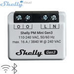 SHELLY (PM Mini Gen3) ENERJİ MONİTÖRÜ 16A (WIFI,BLUETOOTH) (29x34x16mm)