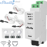 SHELLY (Pro 3EM 3CT 63) ENERJİ MONİTÖRÜ 63A DIN RAIL (WIFI,BLUETOOTH,LAN) (94X19X69mm)