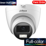 DAHUA (HAC-T1A21-U-IL) 2MP 2.8MM 4IN1 IP67 PLASTİK SMART DUAL LED FULL COLOR HDCVI DOME KAM-30MT 