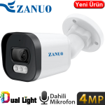 ZANUO (ZN-IPC-B1410C-S2-AS-2.8MM) 4MP 2.8MM DUAL LIGHT IP67 DAH.MİK. 128GB SD BULLET IP KAMERA 30MT