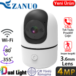 ZANUO (IPC-H4A-4F-L-WIFI) 4MP 3.6MM SMART DUAL LIGHT AI WIFI KAMERA 20MT.