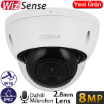 DAHUA (IPC-HDBW2841E-S) 8MP 2.8MM STARLITE WIZ SENSE IP67 POE METAL SD SESLİ DOME IP KAM.30MT