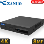 ZANUO (ZN-NVR5104C) 4 KANAL 1x14TB HDD DESTEKLİ 8MP KAMERA DESTEKLİ 4K NVR KAYIT CİHAZI