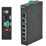 DAHUA (PFS3106-4ET-60) 4 PORT POE (4FE POE + 1GE+ 1GE SFP, TOPLAM 60W POE) SWITCH 