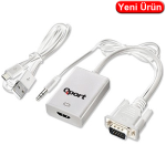 QPORT (Q-VH) VGA TO HDMI CEVIRICI + SES KABLOSU