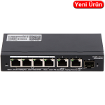 RUIJIE (RG-ES206GS-P) 4 PORT 10/100/1000 4 PORT POE + 1XGE UPLINK 1 X SFP 54W CLOUD YONETILEBILİR