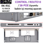 ALTA LABS (RK-RSC) ROUTE10, S8-POE VE/VEYA CONTROL İÇİN TEKLİ/ÇİFTLİ CİHAZ 1U RACK MOUND AKSESUAR