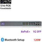 ALTA LABS (S16-POE) 16 PORT LAYER 2 8XPOE 120W YÖNETİLEBİLİR SWİTCH