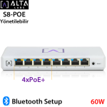 ALTA LABS (S8-POE) 8 PORT LAYER 2 4XPOE 60W YÖNETİLEBİLİR SWİTCH