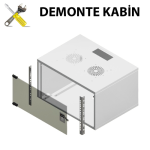 FREELINK (U1070) 7U SOHO TİP W=510 D=400mm DEMONTE BEYAZ KABİN