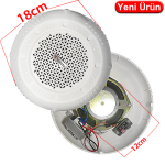 WESTA (WS-1119T) 13CM 110V TRAFOLU BEYAZ TAVAN TİP SIVA ÜSTÜ HOPARLÖR