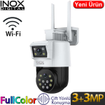 INOX (X102) 3+3MP WIFI 128GB SD KART DESTEKLİ ÇİFT YÖNLÜ KONUŞMA HAREKET ALGILAMA ÖZELLİKLİ 